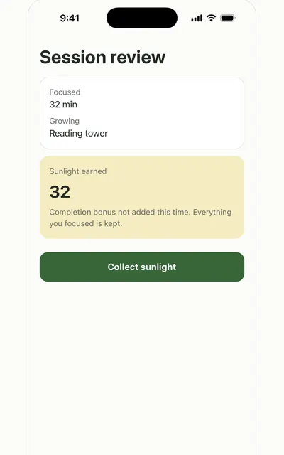 Quiet Isle screen: Every minute counts